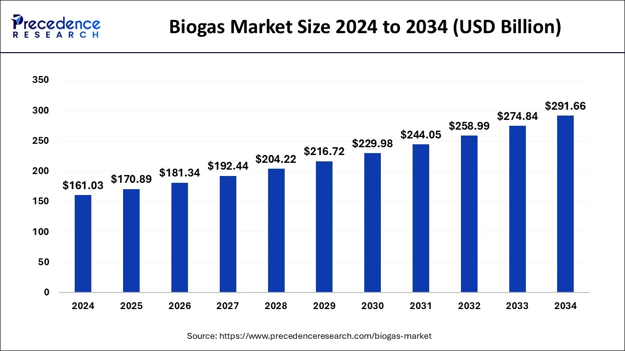 Biogas Market Size 2025 to 2034