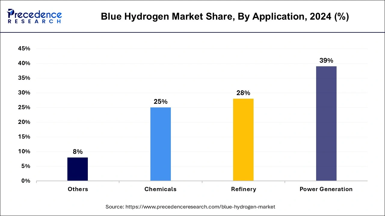 Blue Hydrogen Market Share, By Application, 2024 (%)