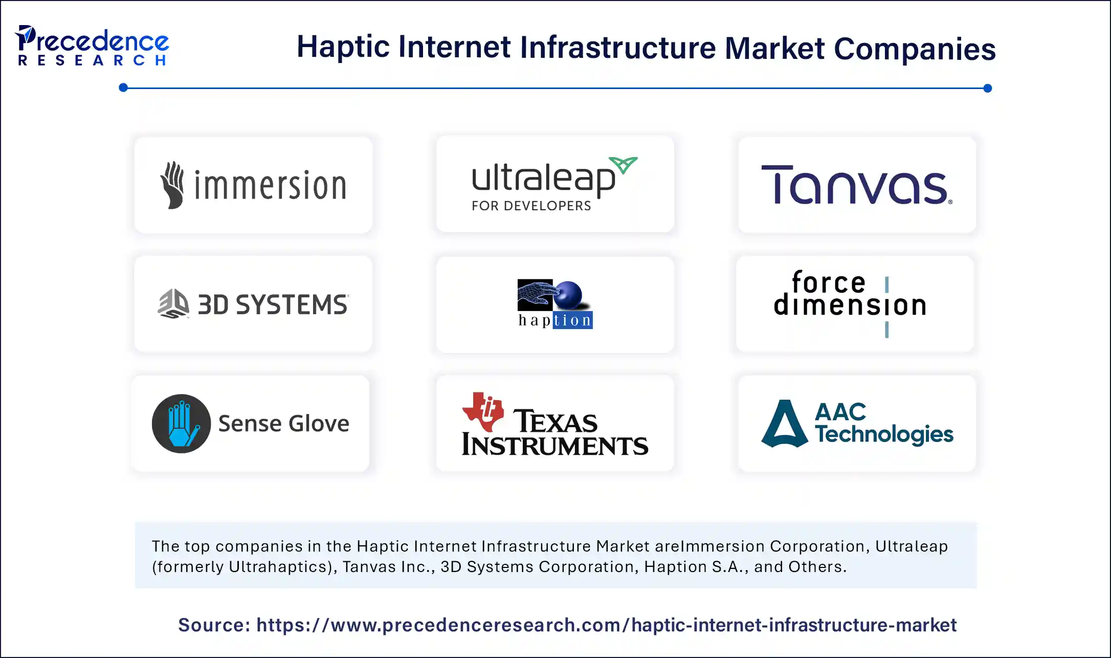 Haptic Internet Infrastructure Market Companies