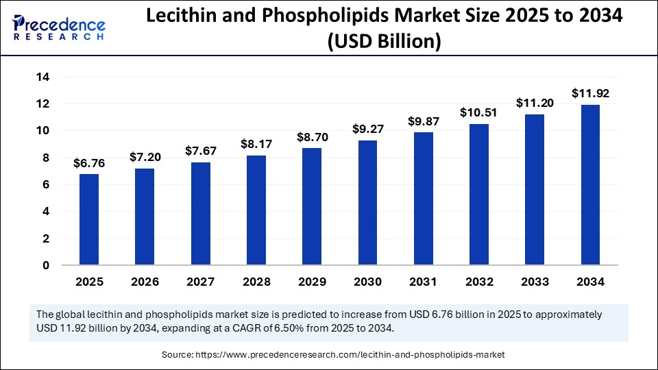 Lecithin and Phospholipids Market Size 2025 to 2034 